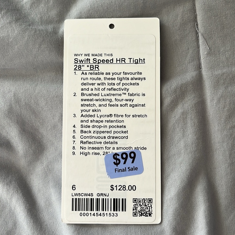 Lululemon Swift Speed Hr Tight 28” - image 7